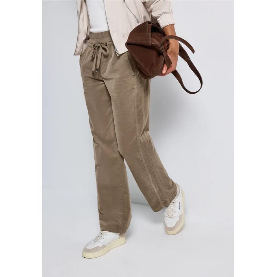 Street One Gewassen look corduroy broek Bruin