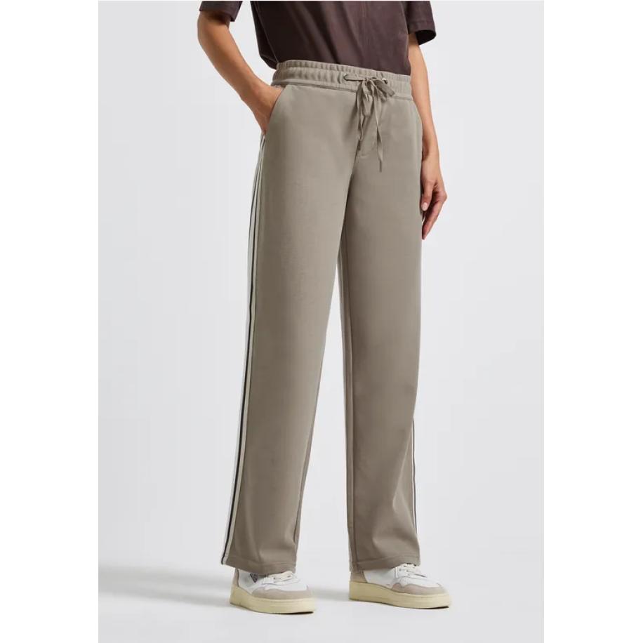 Street One Broek met galonstrepen Bruin