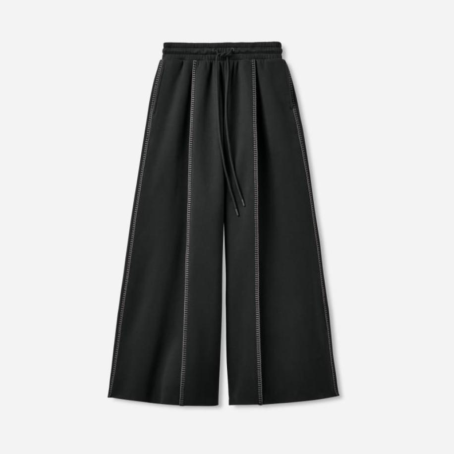 UGG® Classic Wide Leg-broek in Black, Maat L, Katoenmix Zwart
