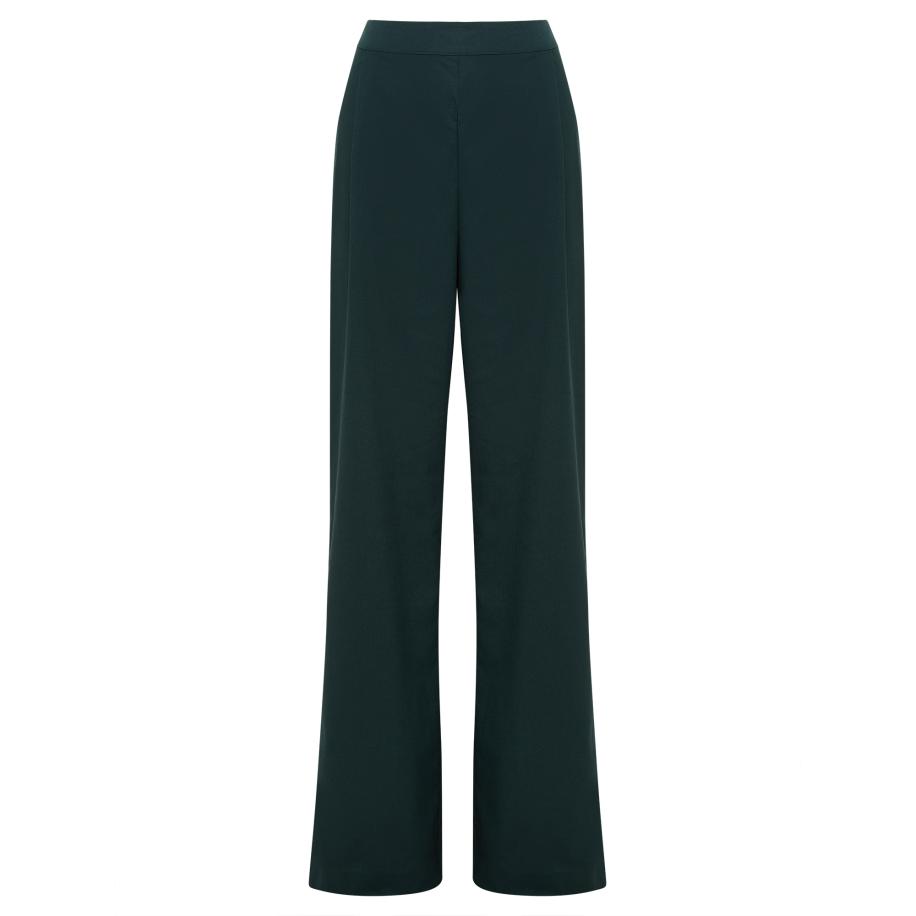 Tussah Bandplooibroek DREW donkergroen Groen