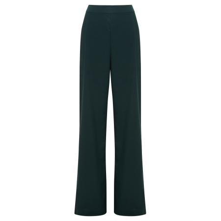 Tussah Bandplooibroek DREW donkergroen