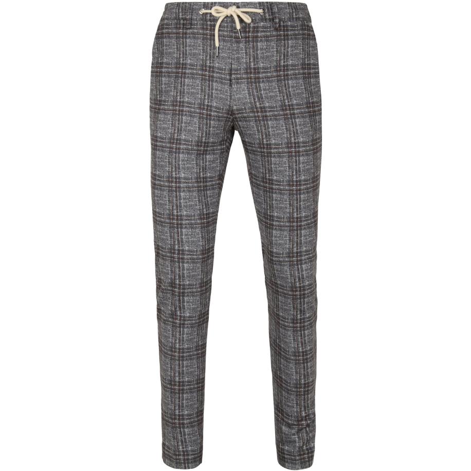 Suitable Chino Ruiten Donkergrijs Grijs