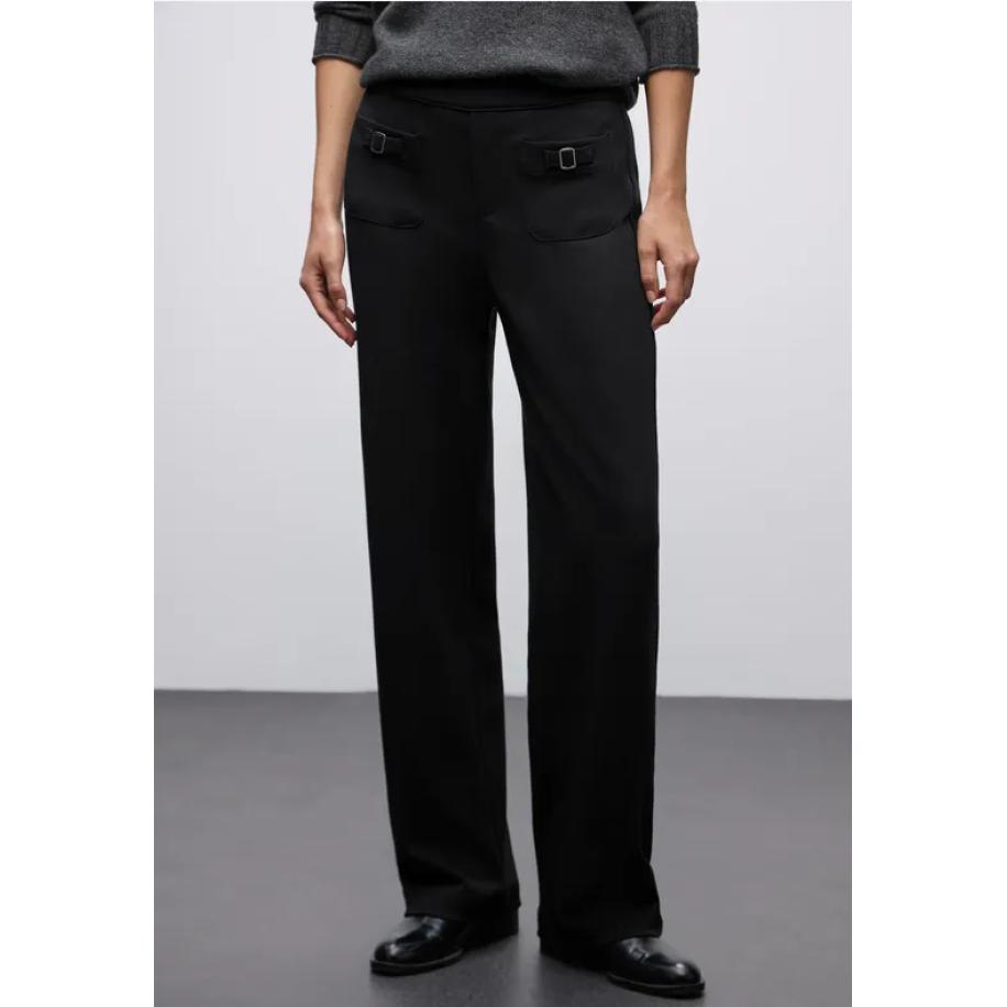 Street One Broek met gespdetail Zwart