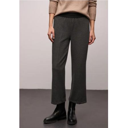 Street One Broek met wijde pijpen in visgraatmotief -