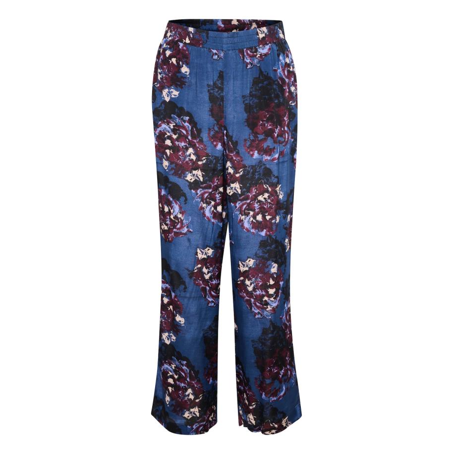 Kaffe Broek Jilli marine / nachtblauw / bordeaux Blauw