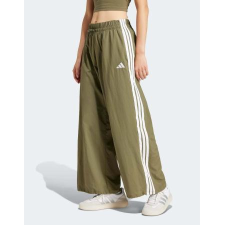 adidas Performance Essentials Lifestyle Geweven parachutebroek met 3-Stripes in groen