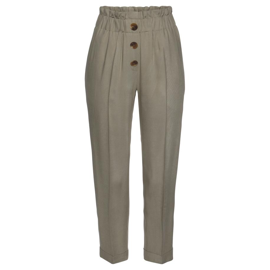 Lascana LASCANA Bandplooibroek grijs -