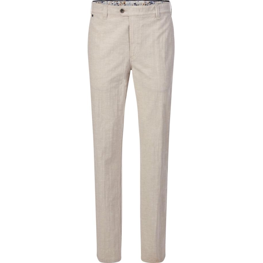 BABISTA linnen broeken beige, Effen Bruin