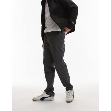 Topman - Smalle chinobroek in antracietgrijs