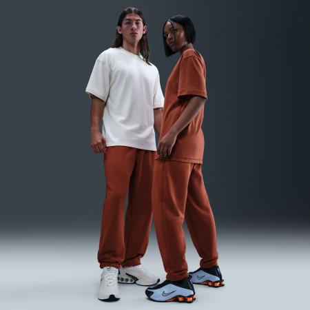 Nike Wool Classics fleecebroek met open zoom - Rood