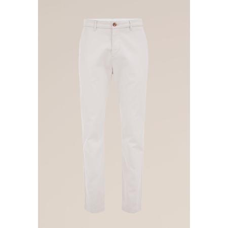 Van Gils heren soft touch chino van katoen modal mix - Tapered - Gebroken wit - Katoen - Maat: 29/32