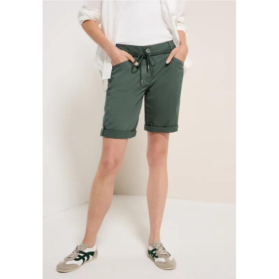 CECIL Korte broek met trekkoord Groen