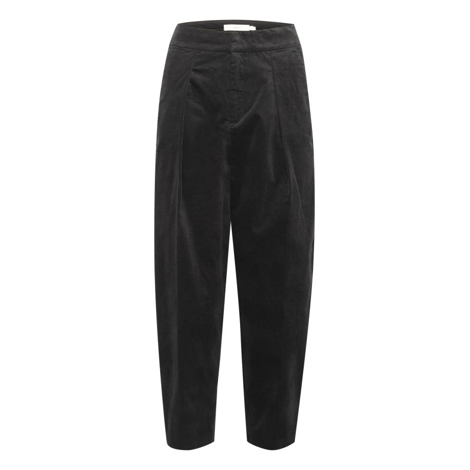 InWear InWear Bandplooibroek Rikka Barrel zwart -