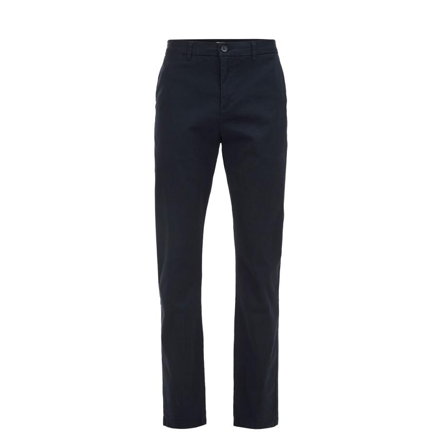 Fundamentals heren slim fit chino met stretch - Slim Fit - Donkerblauw - Katoen - Maat: 28/30 Blauw