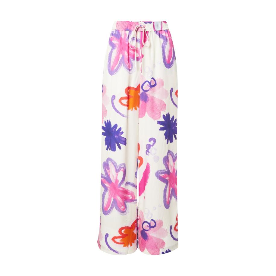 OH APRIL Broek Antonia indigo / lila / pink / wit Wit