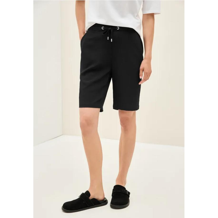 CECIL Korte broek met structuur Zwart