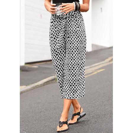 Lascana LASCANA Broek zwart / wit