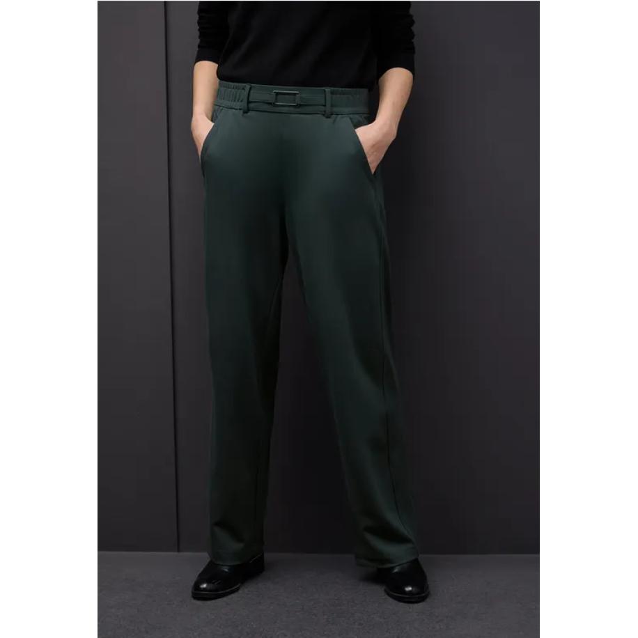 Street One Broek met rechte pijpen en details Groen