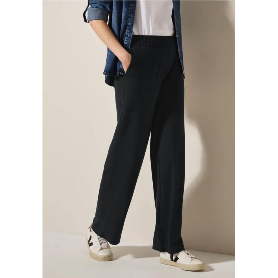 CECIL Wide Legs jersey broek Zwart