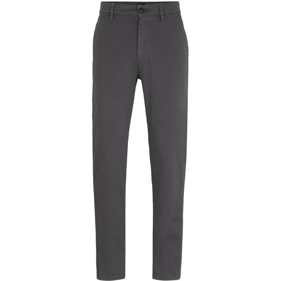 BOSS Satin Chino Antraciet Grijs