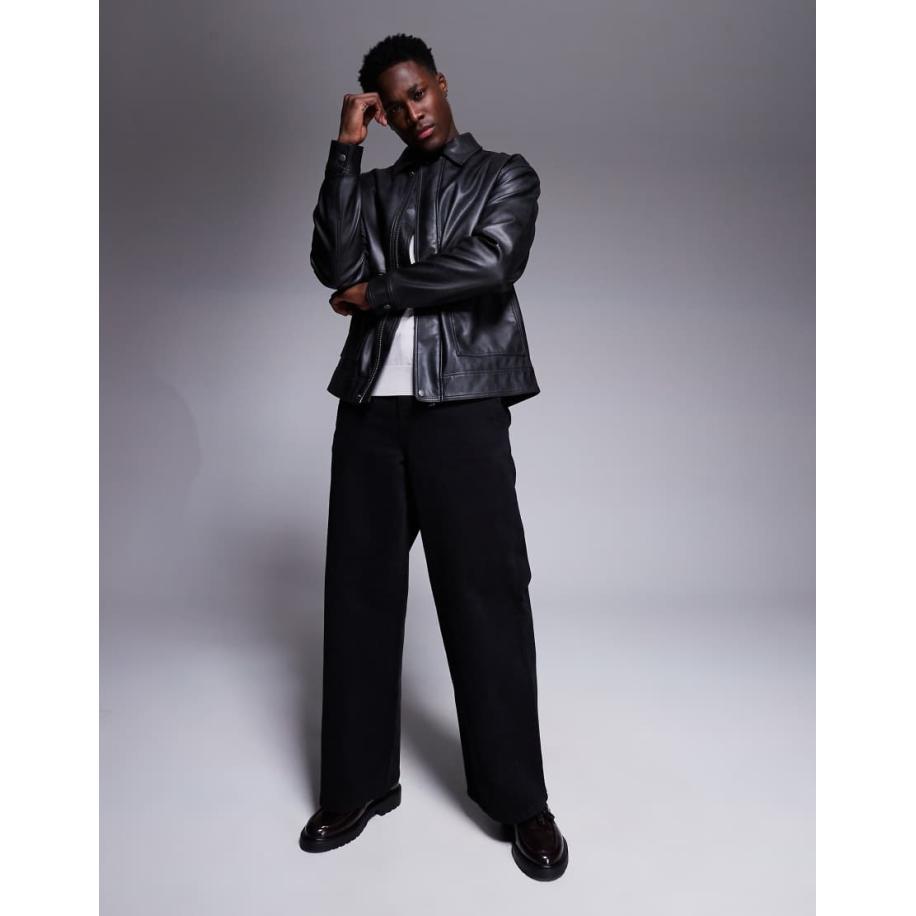 ASOS DESIGN - Super baggy broek in zwart Zwart