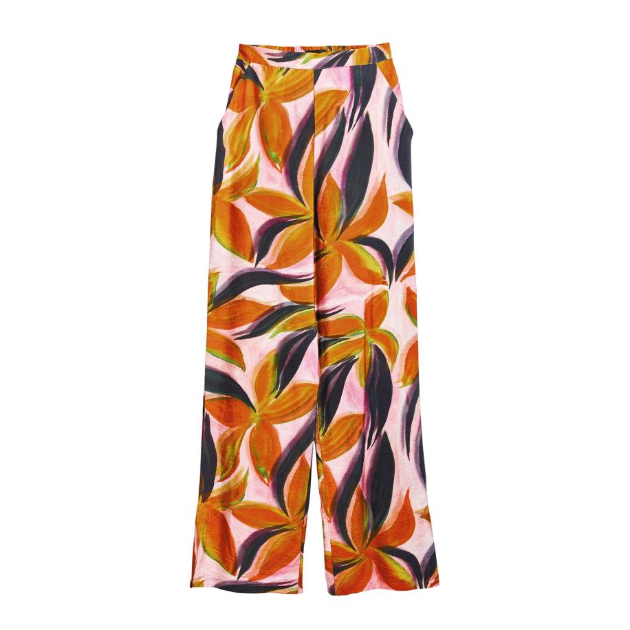 Desigual Desigual Broek gemengde kleuren / rood -