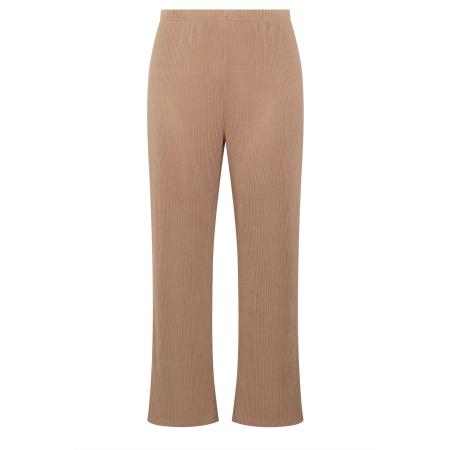 Yours Camelbruine Geribbelde Broek Met Wijde Pijpen Size 58-60