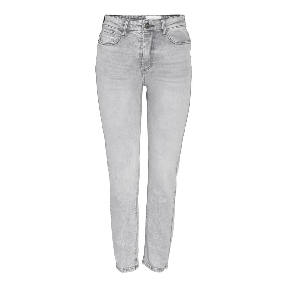 ASOS DESIGN Jeans met wijde ronde pijpen, scheuren en hoge taille in lichte wassing-Blauw Blauw