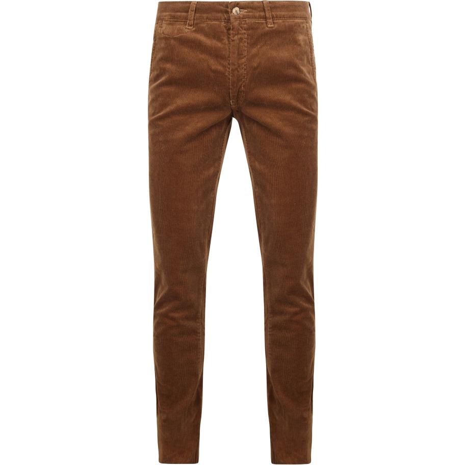 Suitable Chino Plato Corduroy Bruin Bruin