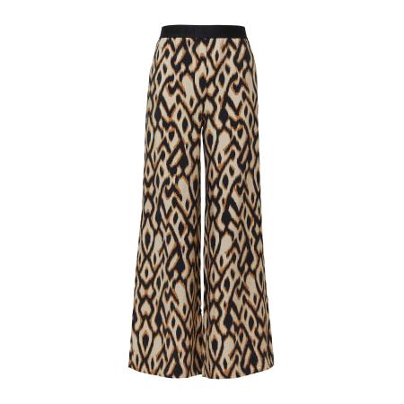 Comma COMMA Broek beige / cognac / zwart