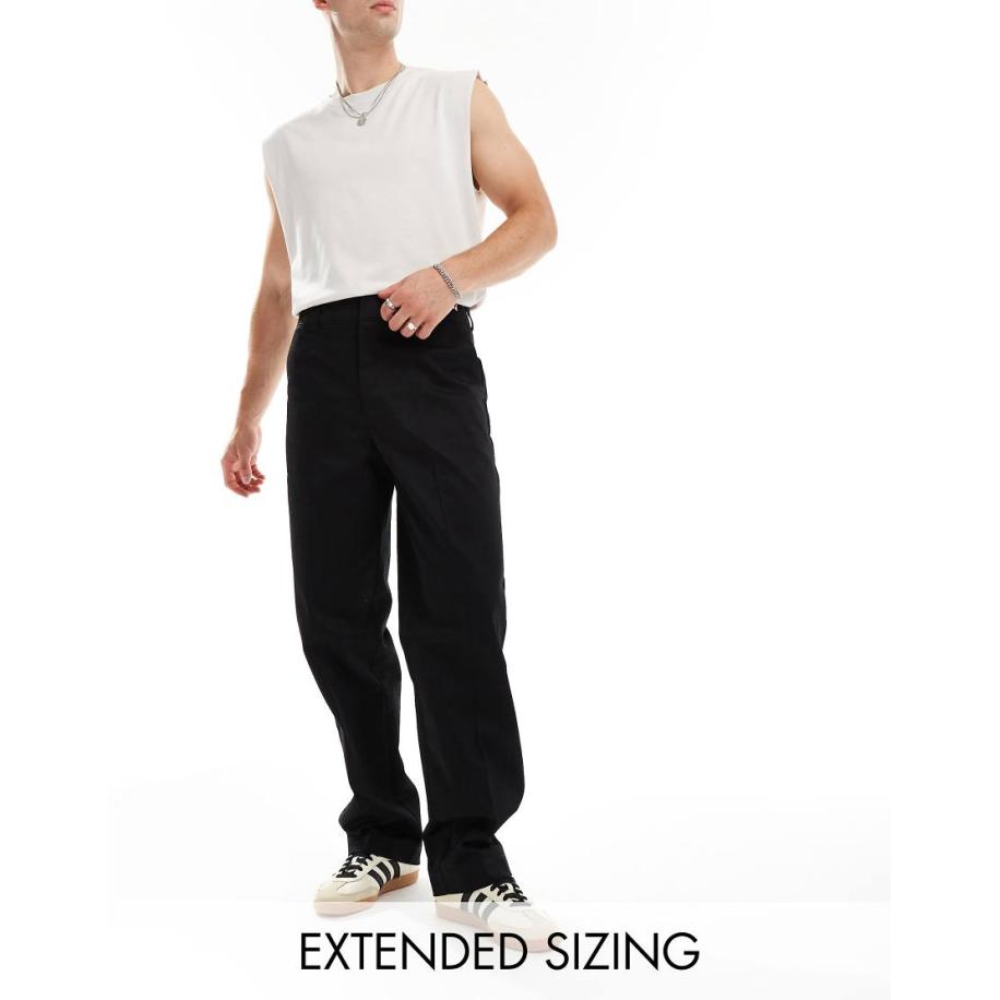 ASOS DESIGN - Stugge workwear-chino in zwart Zwart