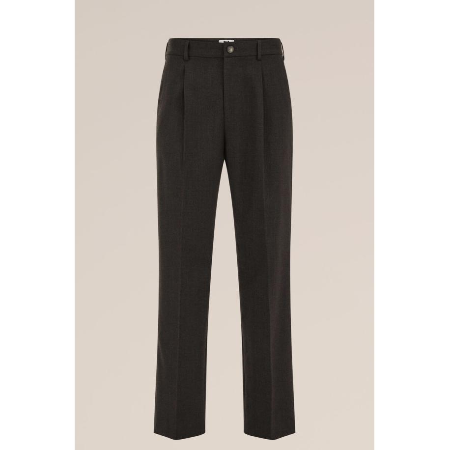 WE Fashion Heren loose fit pantalon - Loose fit - Donkerbruin - Maat: 31/32 Bruin