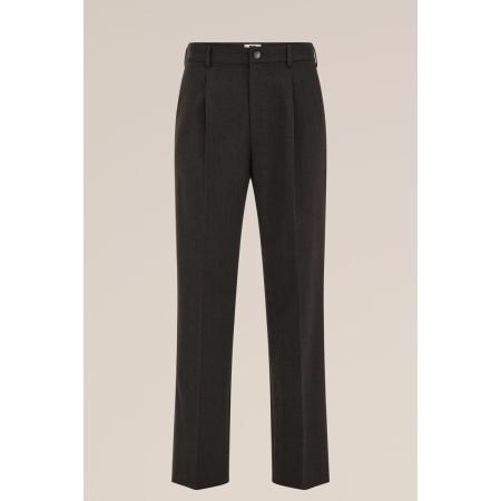 WE Fashion Heren loose fit pantalon - Loose fit - Donkerbruin - Maat: 31/32