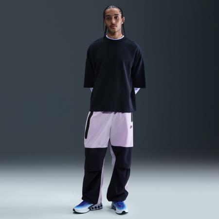 Nike Tech geweven oversized herenbroek - Paars