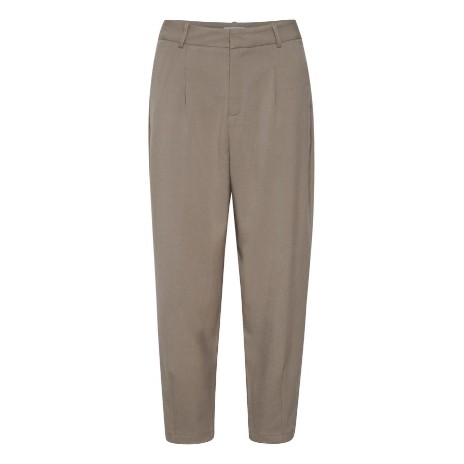 Kaffe Bandplooibroek KA Merle lichtbruin Bruin