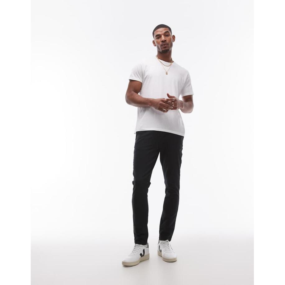 Topman - Skinny chinobroek in zwart Zwart