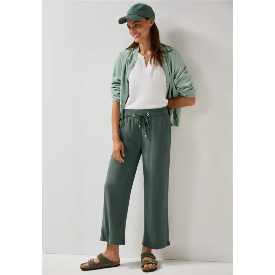 CECIL Wide Legs viscose broek Groen