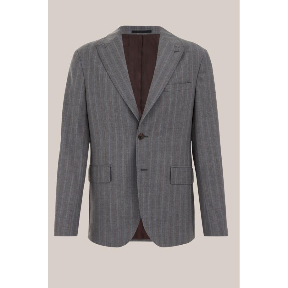 Van Gils heren slim fit blazer - Slim Fit - Grijs - Maat: 46 Grijs
