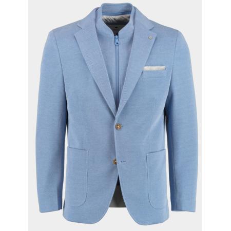 Bos Bright Blue Colbert d7,5 lommer jacket with inlay 241037lo45bo/210 light blue
