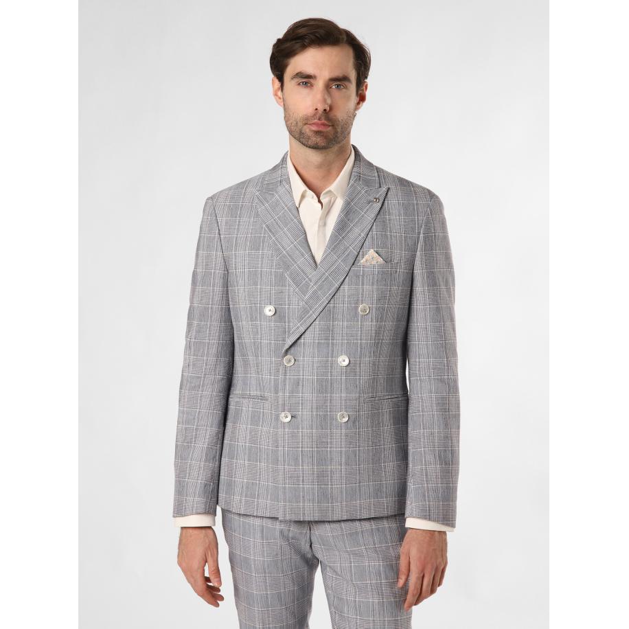 Finshley & Harding Finshley & Harding London Business-colbert Brixdon blauw / grijs / wit -