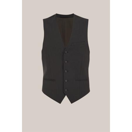WE Fashion Heren slim fit gilet met jacquard print - Slim Fit - Donkergroen - Maat: 44