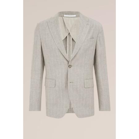 Van Gils heren regular fit blazer van linnenmix - Regular fit - Beige - Linnen - Maat: 54