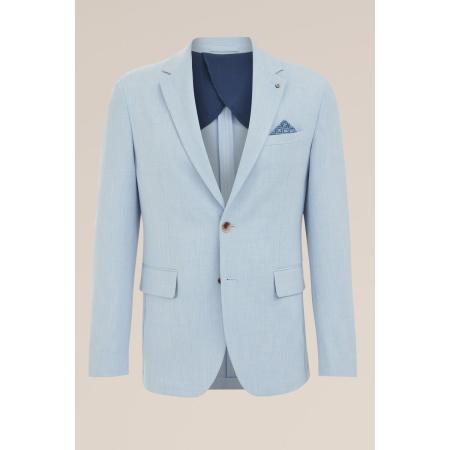WE Fashion Heren slim fit blazer - Slim Fit - Lichtblauw - Maat: 52