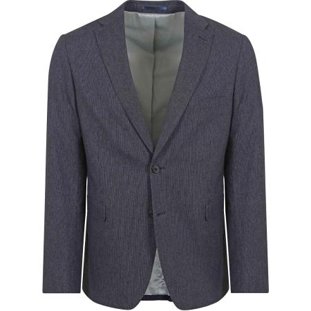 Suitable Blazer Linnen Streep Navy