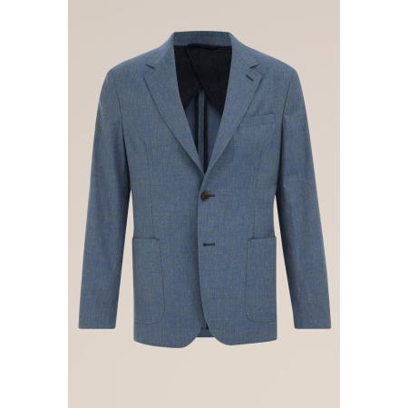 Van Gils heren Slim fit blazer van italiaanse kwaliteit - Slim Fit - Donkerblauw - Katoen - Maat: 52