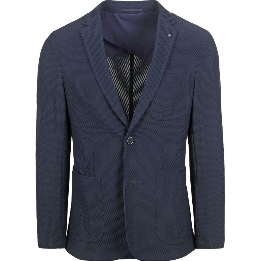 Suitable Travel Jacket Navy Blauw