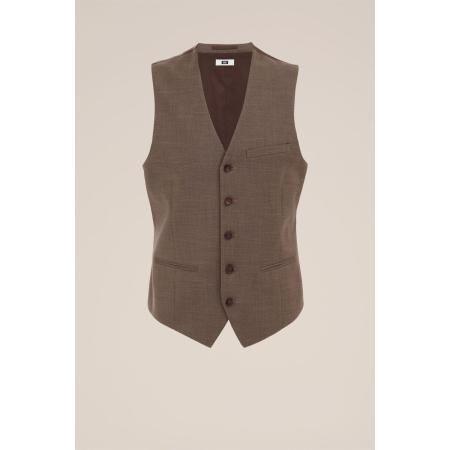 WE Fashion Heren slim fit gilet - Slim Fit - Bruin - Maat: 46