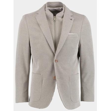 Bos Bright Blue Colbert d7,5 lommer jacket with inlay 241037lo45bo/367 olive night