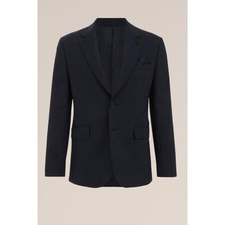 Van Gils - Premium wol mix blazer met structuur - Slim Fit - Donkerblauw - Maat: 54