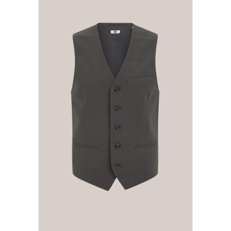 Fundamentals heren slim fit gilet - Slim Fit - Donkergrijs gemeleerd - Maat: 42